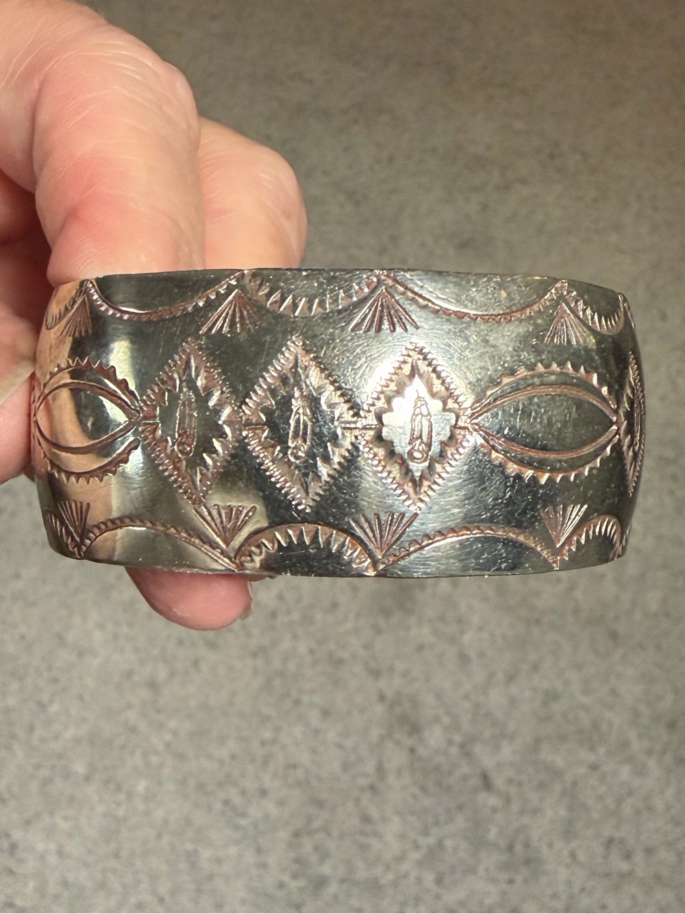 Vintage Navajo Sterling Silver Cuff Bracelet
